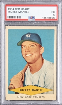 1954 Red Heart Mickey Mantle - PSA EX 5